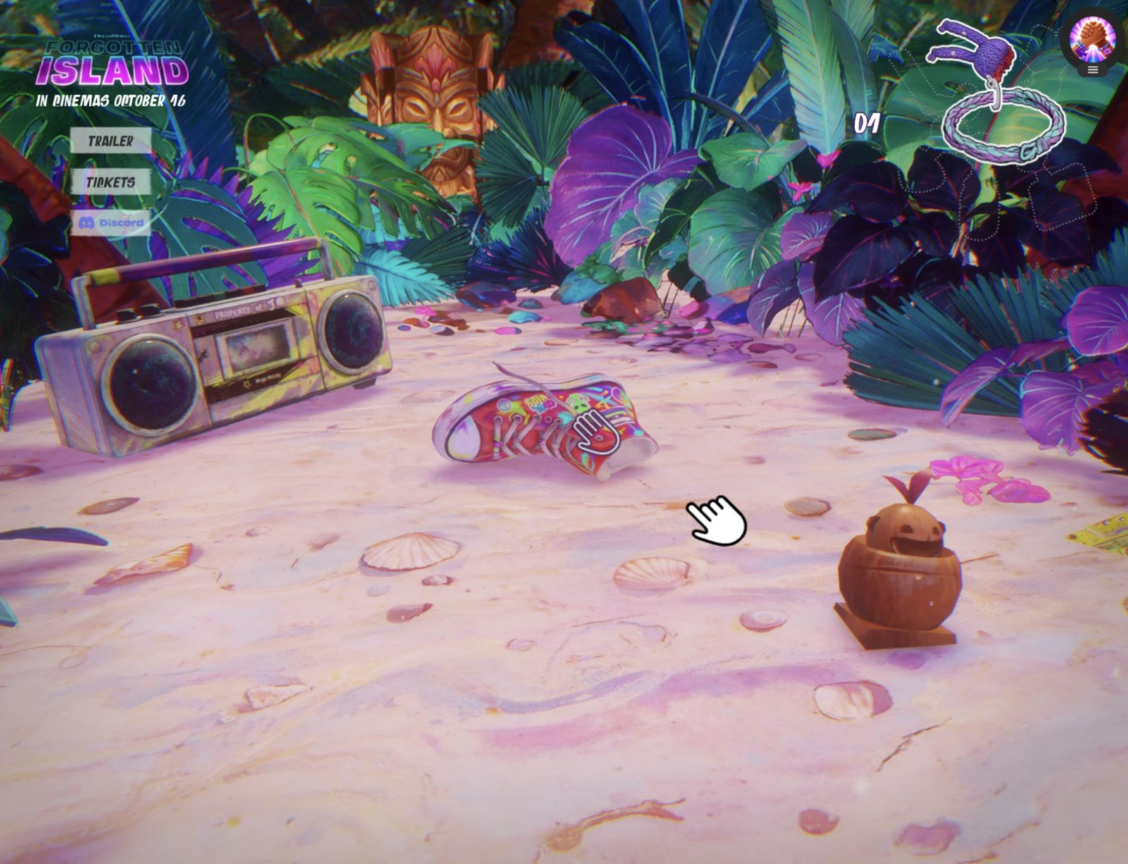 Forgotten Island beach scene