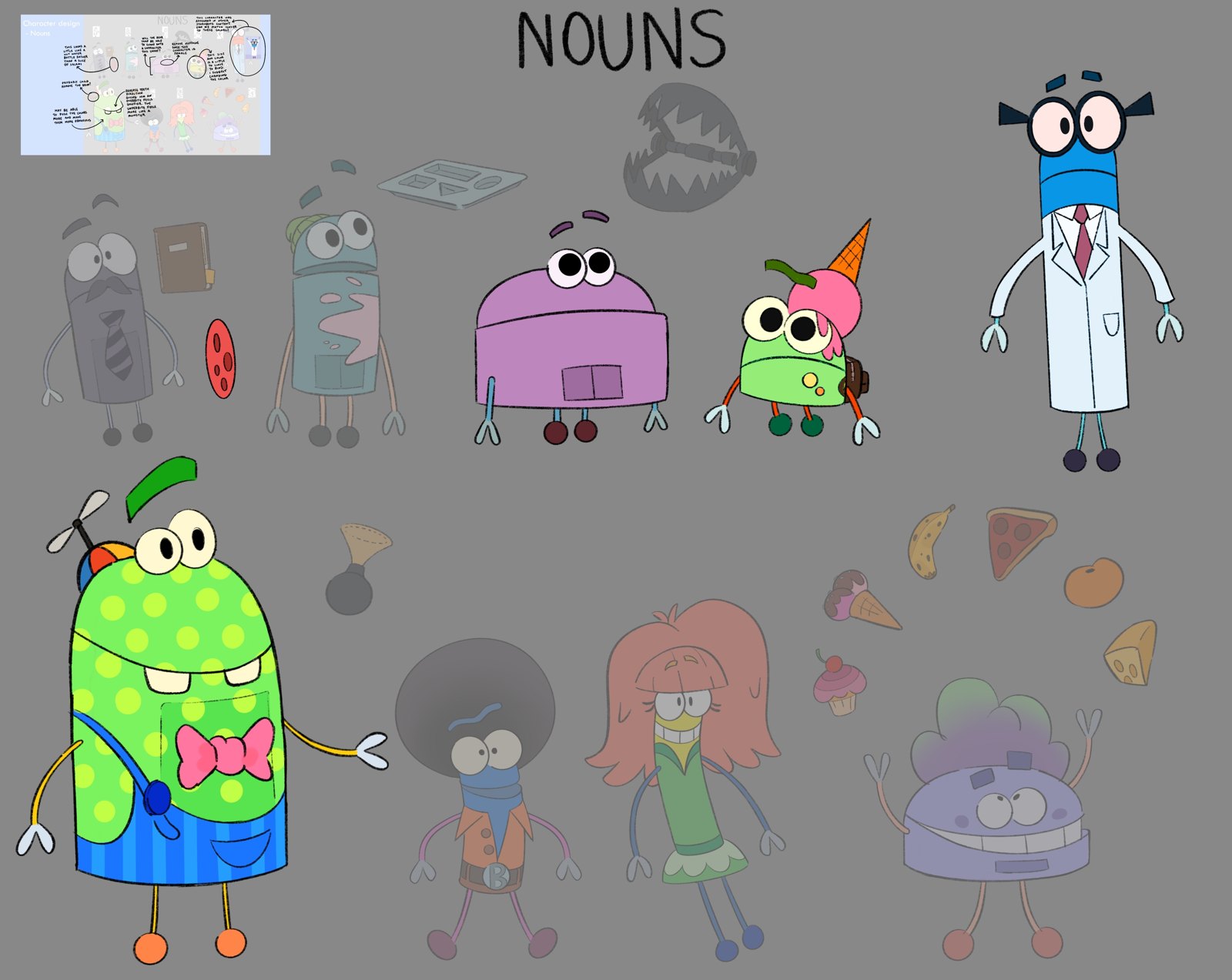 StoryBots Nouns character sheet