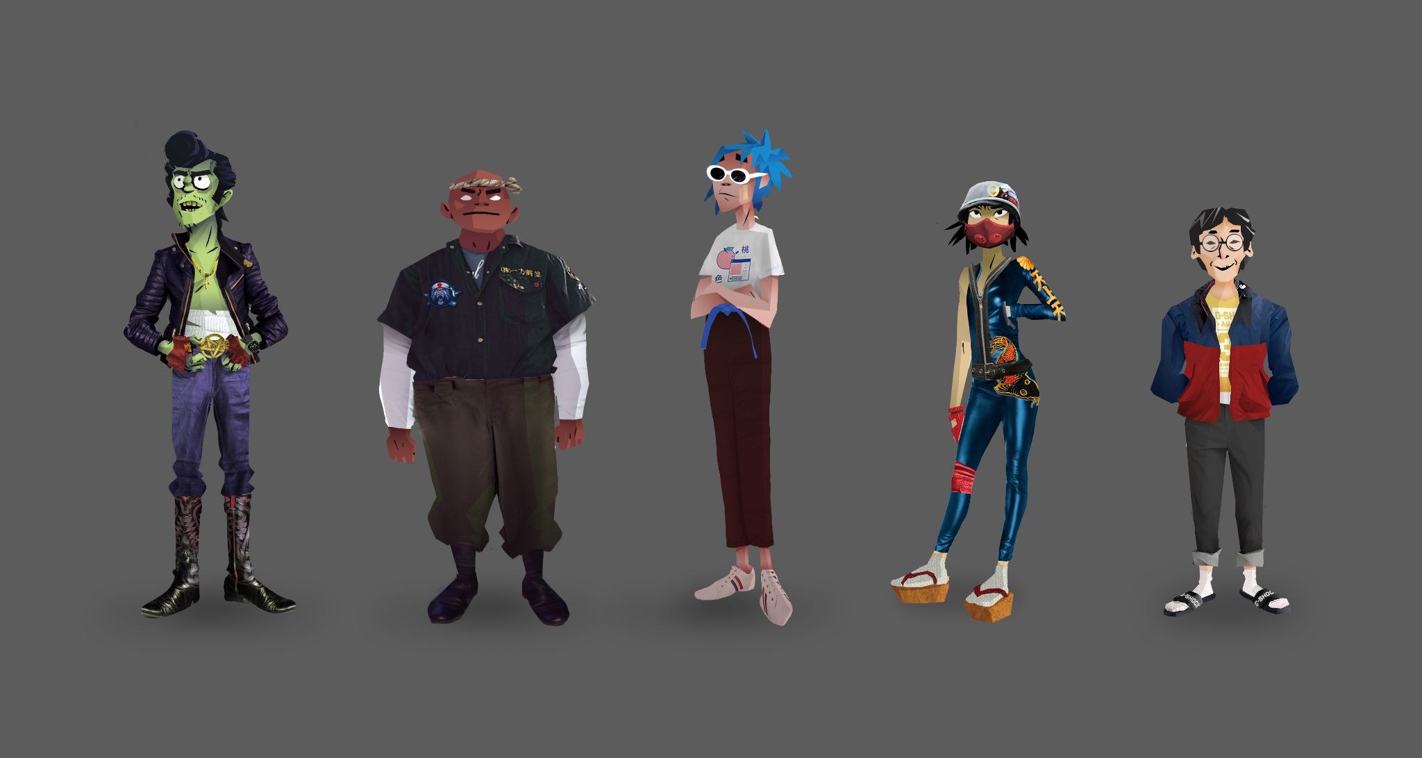 Gorillaz 3D band lineup