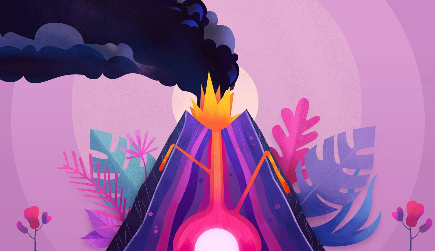 Volcano concept art
