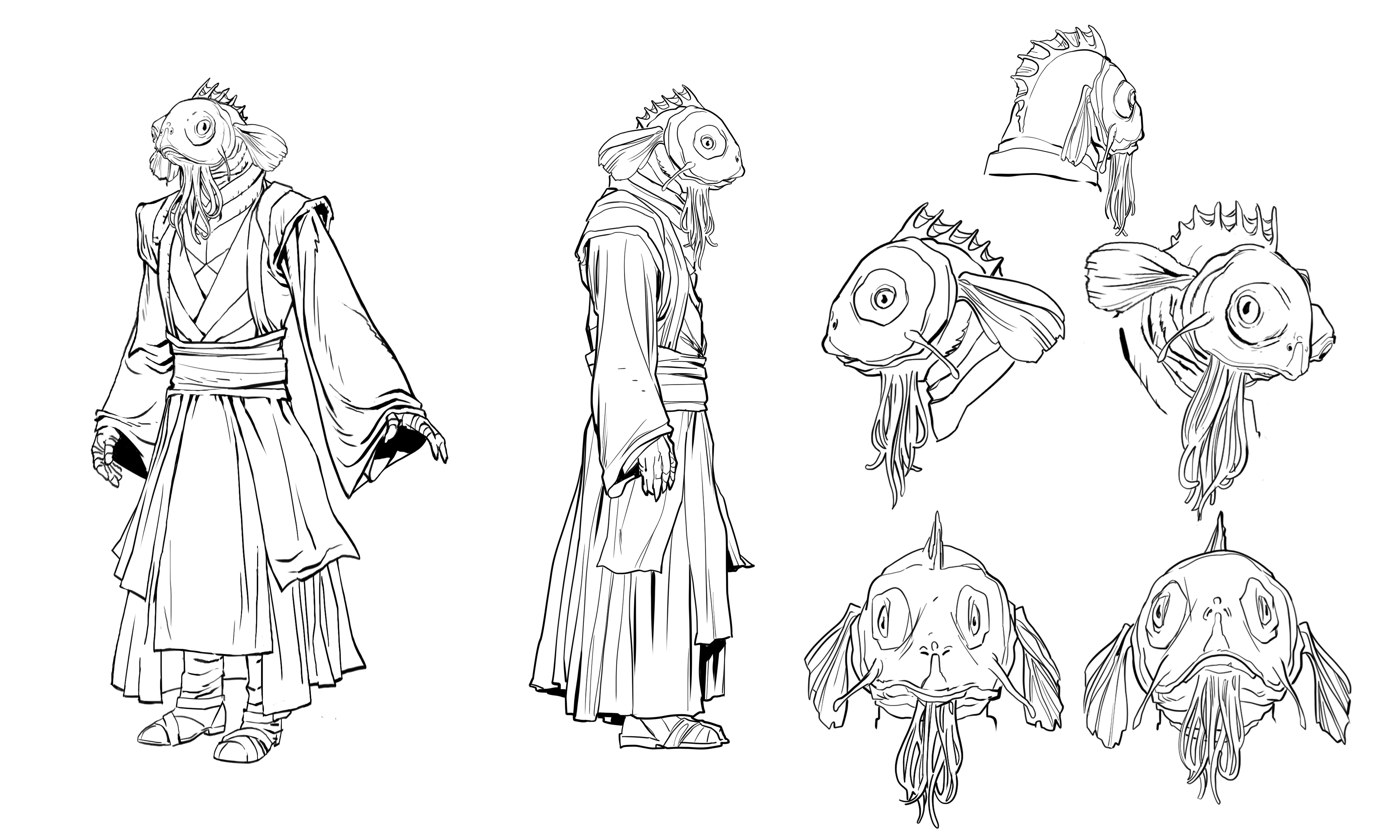 AFC Asian Cup character turnaround sketch
