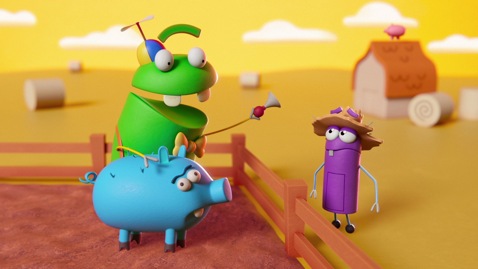 StoryBots Farm scene, 3D