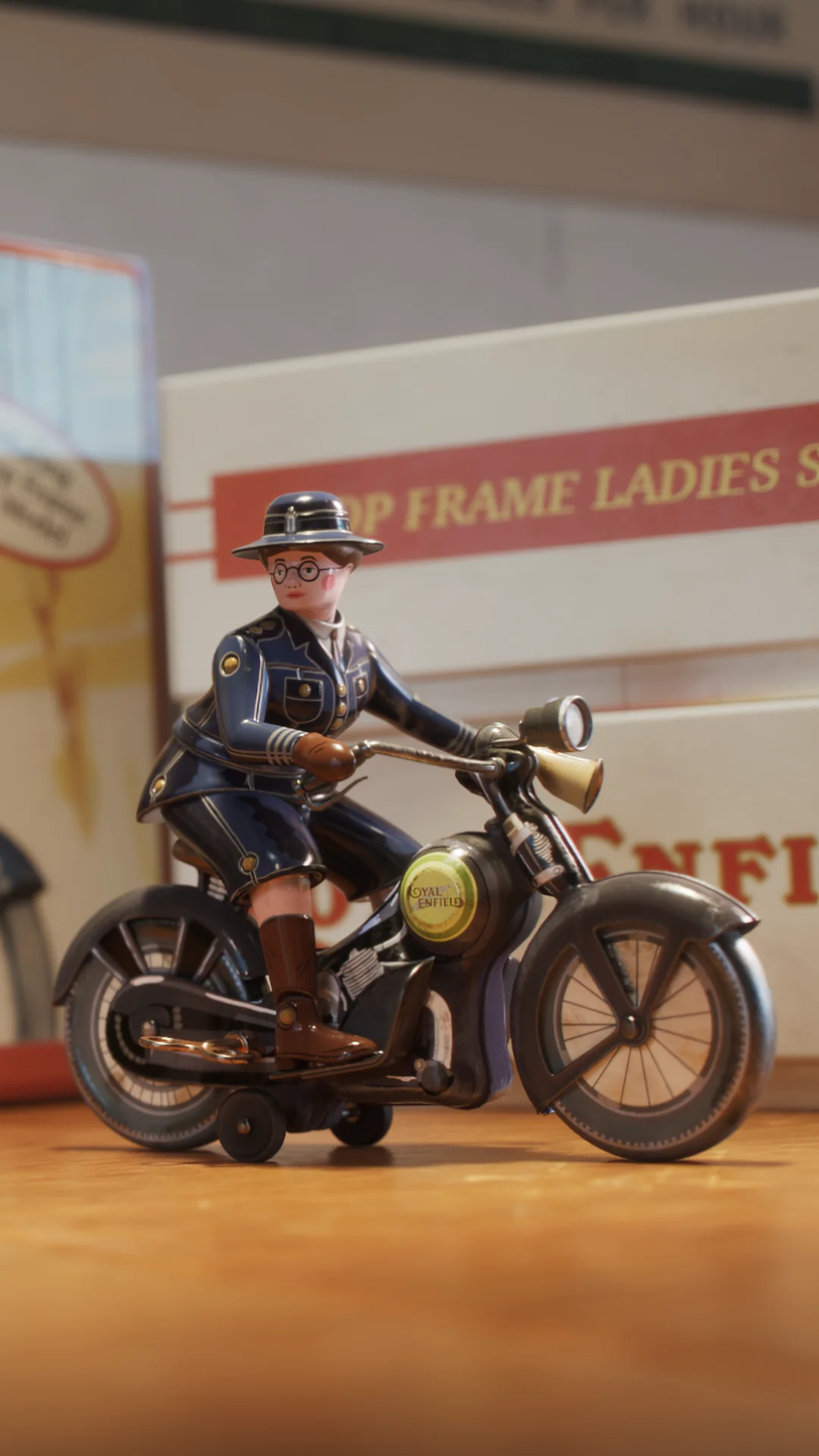 Royal Enfield rider character turnaround