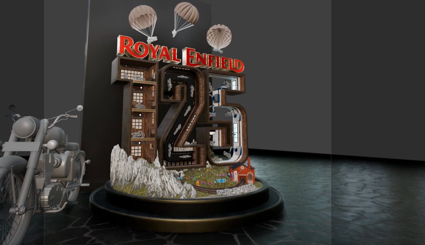 Royal Enfield 125 sculpture render