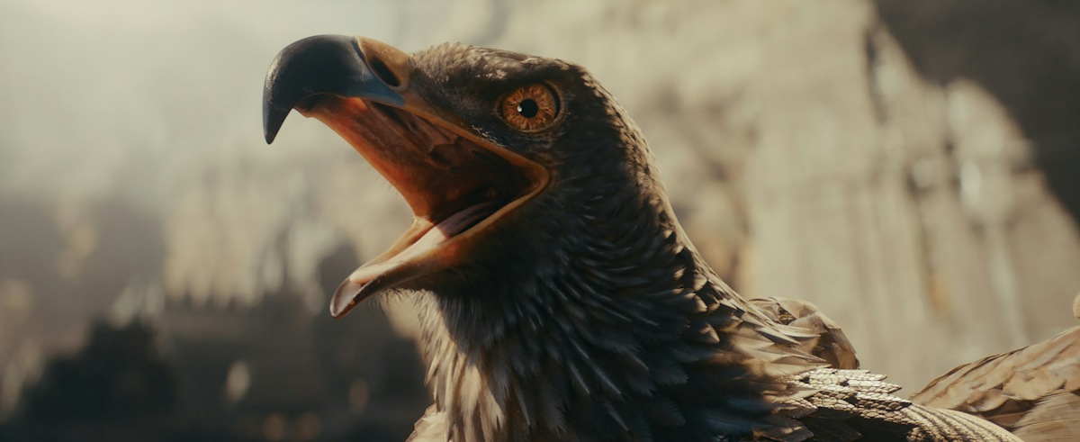Kelileh & Demneh eagle, photoreal CG