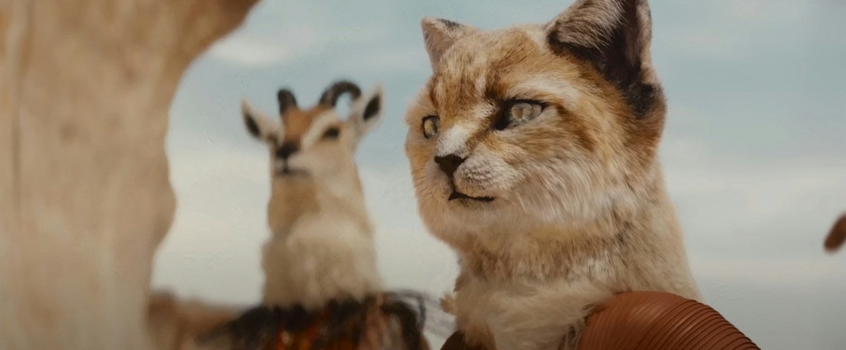 Kelileh & Demneh cat and goat, photoreal CG