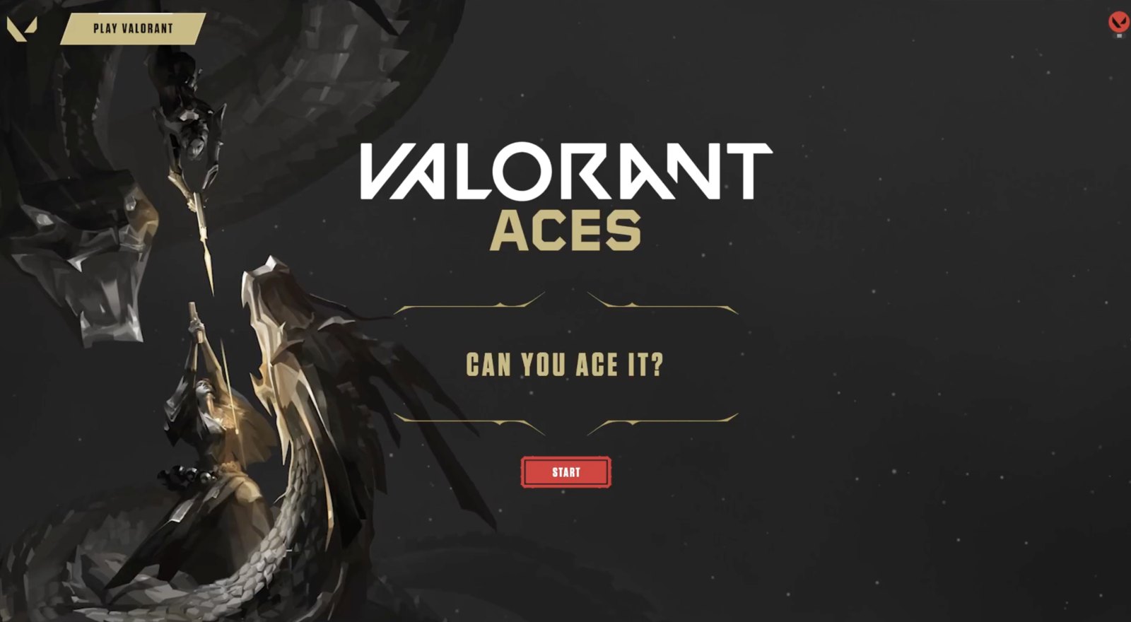 Valorant Aces start screen