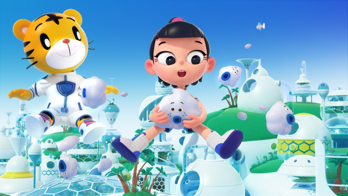 Safeguard Ling and the tiger in the city, 3D