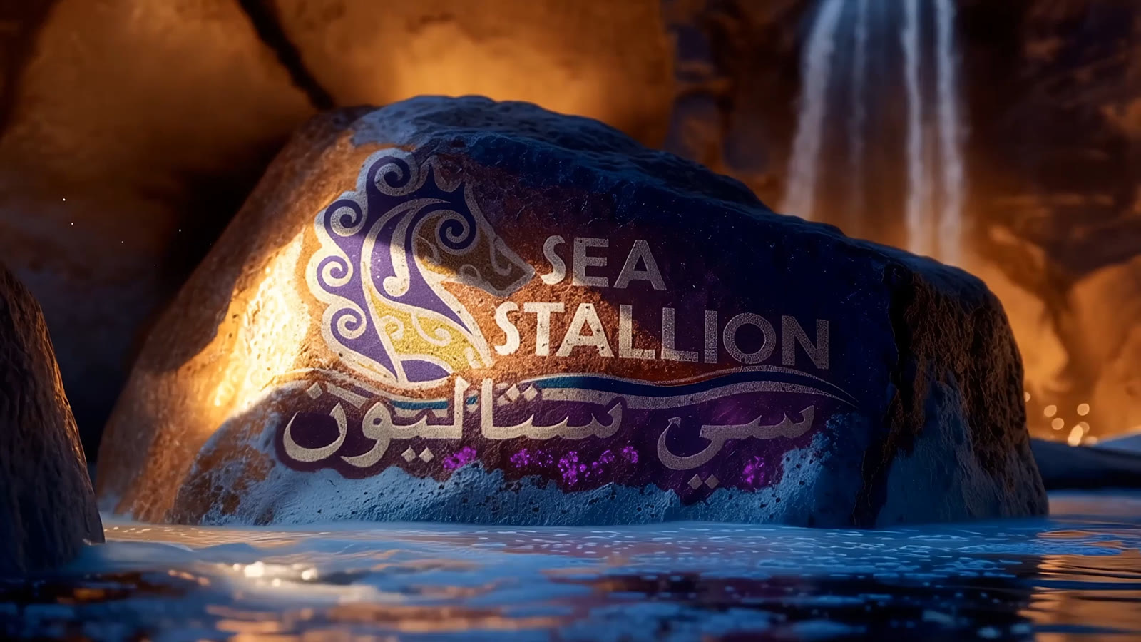 Sea Stallion logo rock